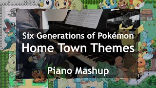 Pokémon Home Town Themes Piano Mashup [upl. by Oirrad760]