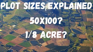 PLOT SIZES Explained 50x100  18th of an acre  Hectare  What Do They Mean [upl. by Latif]