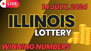 Illinois Midday Lottery Results For  14 Jul 2024  Pick 3  Pick 4  Powerball  Mega Millions [upl. by Yelak]