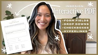 How to create a digitally fillable PDF in InDesign  Perfect for Worksheets Forms Contracts [upl. by Jerrome]