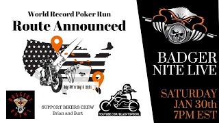 ROUTE ANNOUNCEMENT Motorcycle World Record Poker Run from Florida to Sturgis [upl. by Peppel160]