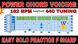 84Guitar Solo Practice Track F Sharp Pentatonic Scale 3minute jam backing track 162 BPM 440 [upl. by Alyled]