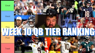 Tier Ranking every NFL QB based on their Week 10 performance [upl. by Adlesirk]