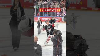 🙌🏒 Best of Hudashow  Julius Hudacek celebrates after game Kölner Haie  Düsseldorfer EG hudashow [upl. by Frazier]