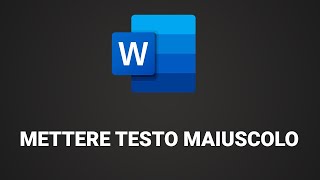 Come mettere testo tutto in Maiuscolo su Word maiuscoletto [upl. by Yboc]