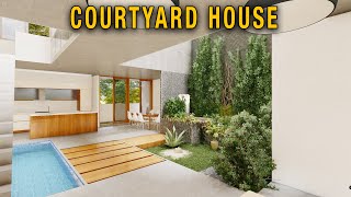 Indoor courtyard house 26’ X 45’  1170Sqft  Design idea  CH01 [upl. by Siusan]