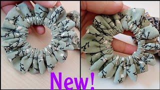 my new style of scrunchies 😍🎀 how to make a Scrunchie at home 💙 diy Scrunchie [upl. by Swihart]