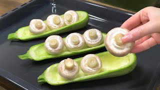 Sie haben Zucchini und Champignons Unsere Familie liebt es Es ist köstlich [upl. by Samtsirhc]