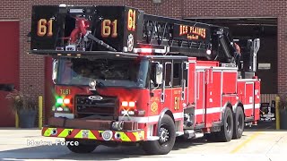 Des Plaines IL Fire Dept Tower 61 Responding [upl. by Girhiny705]