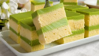 Pandan Agaragar Jelly Cake  香兰千层蛋糕 香兰果冻蛋糕 [upl. by Bondy]