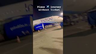 Plane ✈️journey without ticket amazingfacts automobile airport aeroplane indigo flightytshort [upl. by Ameehs200]