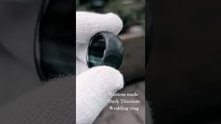 Dark Titanium Faceted shaped Wedding Ring [upl. by Ydassac]