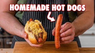 Making The Perfect Hot Dog Completely from Scratch Chili Cheese [upl. by Cela]