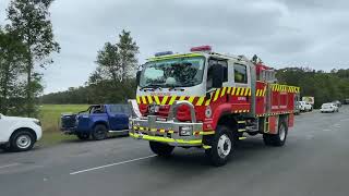 NSWRFS  Shoalhaven Heads Pumper Shoalhaven Heads 1 and Shoalhaven Group 1 Responding  MVA  Berry [upl. by Nilauqcaj633]