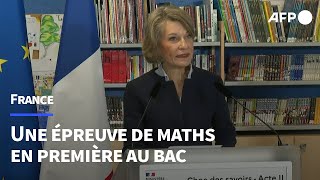 Bac en juin 2026 mise en place dune épreuve de maths en première annonce Genetet  AFP Extrait [upl. by Noswal]