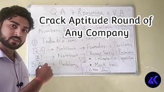 How to Crack Aptitude Test of Any Company  Placement Preparation [upl. by Rimola]