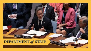 Secretary Blinken participates in a UN Security Council Ministerial Meeting on Ukraine [upl. by Swagerty]