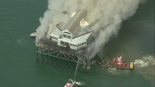 Massive fire at Oceanside Pier [upl. by Onaled]