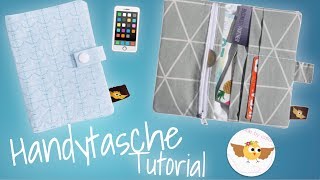 Handytasche nähen für Anfänger ❤︎ Tutorial  Made by Cataffo [upl. by Deden]