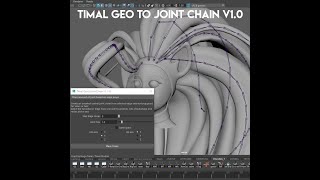 MAYA Python Script Geometry to Joint Chain [upl. by Alius792]