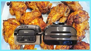 For the CRISPIEST Air Fryer Chicken wings add baking powder  Ninja Foodi Grill Crispy Chicken Wings [upl. by Otiragram]