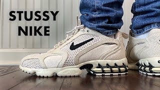 Stussy Nike Spiridon Cage 2 Fossil Review and On Feet [upl. by Cristiano]