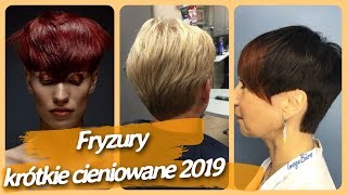 20 pomysłów 🌷 na modne fryzury damskie krótkie cieniowane 2019 [upl. by Nyleve]