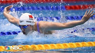 Zhangs dominant butterfly leg delivers China mixed medley relay gold ahead of USA AUS  NBC Sports [upl. by Ashwin]