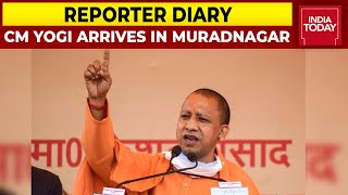 Uttar Pradesh CM Yogi Adityanath Arrives In Muradnagar  Assembly Polls  Reporter Diary [upl. by Hsekin620]