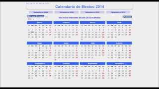 Calendario de México 2014 [upl. by Maddeu]