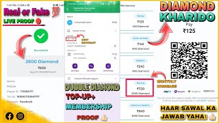 Diamond Kharido App Real or Fake 🤔💯❗Free Fire Dubble Diamond Topup 💯❕Diamond Kharido Live Proof 🔴 [upl. by Ahseid]