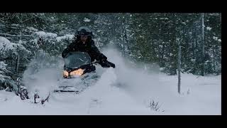 2021 ski doo backcountry 600 efi deep snow rip [upl. by Linnet]