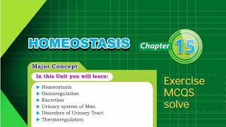 Class 12 Biology Chapter15 Homeostasis exercise MCQS solved [upl. by Irrek]