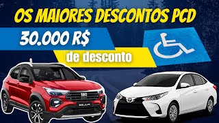 OS 10 CARROS PCD MAIS BARATOS E COM MAIORES DESCONTOS ATUALMENTE [upl. by Noyk]