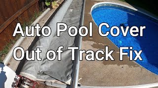 Pool Cover Fix How to Repair an Auto Pool Cover that has pulled out of the Tracks [upl. by Gayelord]