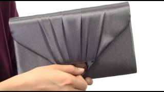 Jessica McClintock V Flap Satin Clutch SKU8221350 [upl. by Bartlet480]