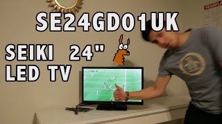 Seiki LED TV SE24GD01UK Unboxing Test and Review [upl. by Alfonse]