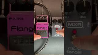 Flanger comparison on Distorted Guitar BOSS BF2 vs MXR M152 Micro Flanger Laney Lionheart Amp [upl. by Labina]