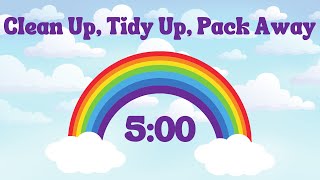 Clean Up Tidy Up Pack Away Song 5 Minute Countdown Timer [upl. by Warwick348]