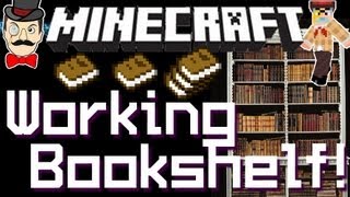 Minecraft WORKING BOOKSHELF  Store Your Books [upl. by Lavena]