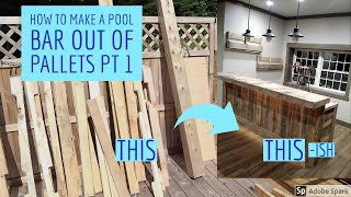 How to Build a Pool Bar Out of Pallets Part 1 [upl. by Valente]