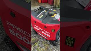 Predator 5000w DuelFuel Generator  Harbor Freight shorts [upl. by Jessa]