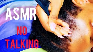 NITPICKING HAIR EDGES WITH A RAT TAIL COMB  VERY SATISFYING ASMR [upl. by Nibroc]