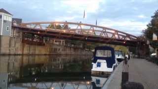 Erie Canal Lift Bridge opening and closing  High Speed Fairport NY [upl. by Theda]