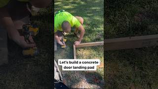 DIY Concrete Door Landing Pad diy [upl. by Siladnerb]