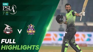 Full Highlights  Lahore Qalandars vs Quetta Gladiators  Match 20  HBL PSL 7  ML2T [upl. by Atekahs644]