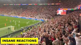 England Insane Fan Reactions to Watkins 21 Goal vs Netherlands [upl. by Akeemat896]