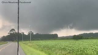 Raw video Massive tornado on the ground in Battleboro [upl. by Bartram]