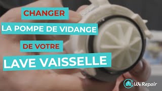 Comment remplacer la pompe de vidange de votre lavevaisselle  WeRepair [upl. by Atronna]