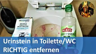 Urinstein in Toilette  WC RICHTIG entfernen [upl. by Icnarf]